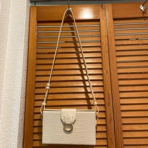 JW PEI WHITE CROC crossbody bag